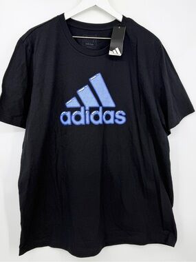 Adidas T-Shirt Crew Neck Logo Short Sleeve Shirt Cotton Blend Tee Men’s XL NWT